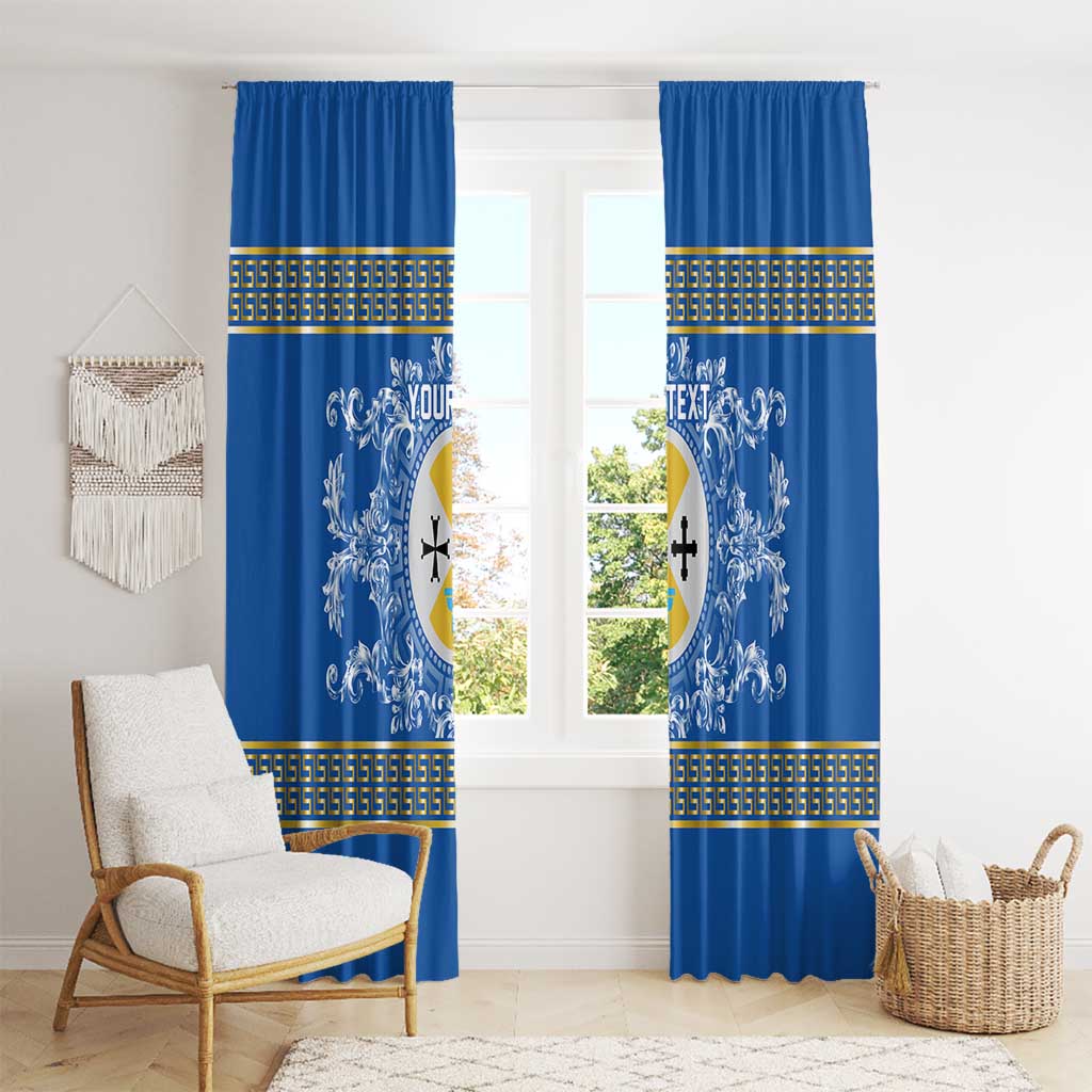 Personalized Italy Calabria Window Curtain Baroque Motif