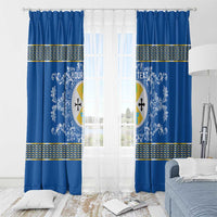 Personalized Italy Calabria Window Curtain Baroque Motif