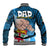 Dads Day Fiji Baseball Jacket Dad Au Lomani Iko - Polynesian Flowers Tribal LT9 - Wonder Print Shop