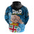 Dads Day Fiji Hoodie Dad Au Lomani Iko - Polynesian Flowers Tribal - Wonder Print Shop