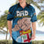 Personalised Dads Day Fiji Hawaiian Shirt Dad Au Lomani Iko - Polynesian Flowers Tribal - Wonder Print Shop