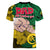 Dads Day Vanuatu Women V Neck T Shirt Dad Mi lavem yu - Polynesian Flowers Tribal - Wonder Print Shop