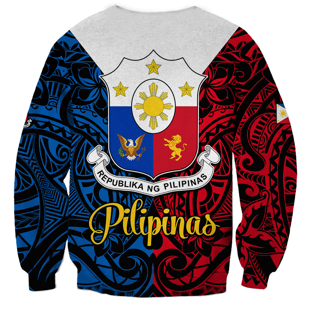Unisex gray sweatshirt with Pilipinas flag crest, sun and stars, and Republika text