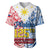 125th Independence Anniversary Philippines Baseball Jersey Polynesian Pilipinas Flag Style - White LT9 - Wonder Print Shop