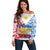 125th Independence Anniversary Philippines Off Shoulder Sweater Polynesian Pilipinas Flag Style - White - Wonder Print Shop