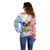 125th Independence Anniversary Philippines Off Shoulder Sweater Polynesian Pilipinas Flag Style - White - Wonder Print Shop