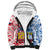 Polynesian Philippines Sherpa Hoodie Pilipinas Flag Style for 125th Independence Anniversary White - Wonder Print Shop