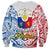 Polynesian Philippines Sweatshirt Pilipinas Flag Style for 125th Independence Anniversary White - Wonder Print Shop