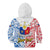 Personalised 125th Independence Anniversary Philippines Kid Hoodie Polynesian Pilipinas Flag Style - White - Wonder Print Shop