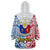 Personalised 125th Independence Anniversary Philippines Wearable Blanket Hoodie Polynesian Pilipinas Flag Style - White - Wonder Print Shop