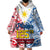 Personalised 125th Independence Anniversary Philippines Wearable Blanket Hoodie Polynesian Pilipinas Flag Style - White - Wonder Print Shop