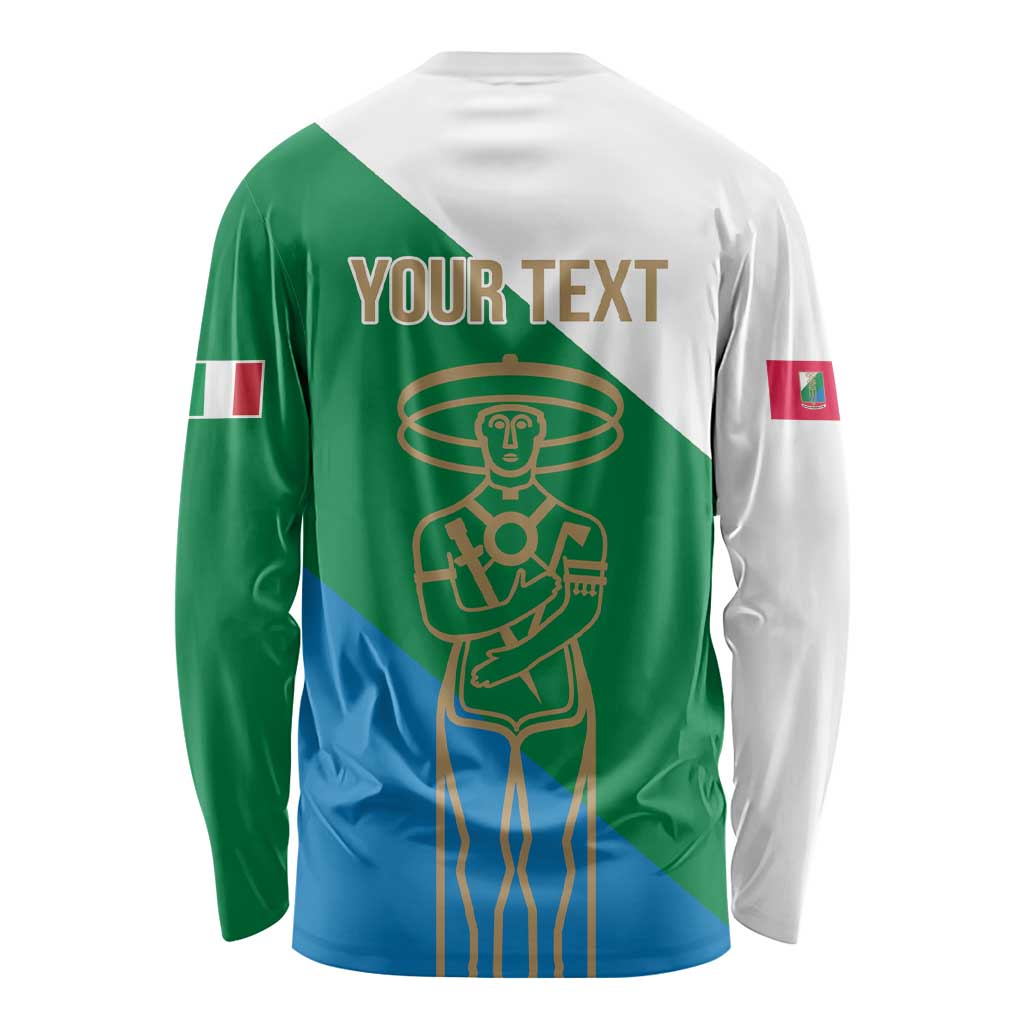 Personalized Italy Abruzzo Long Sleeve Shirt Inspiration Flags Style