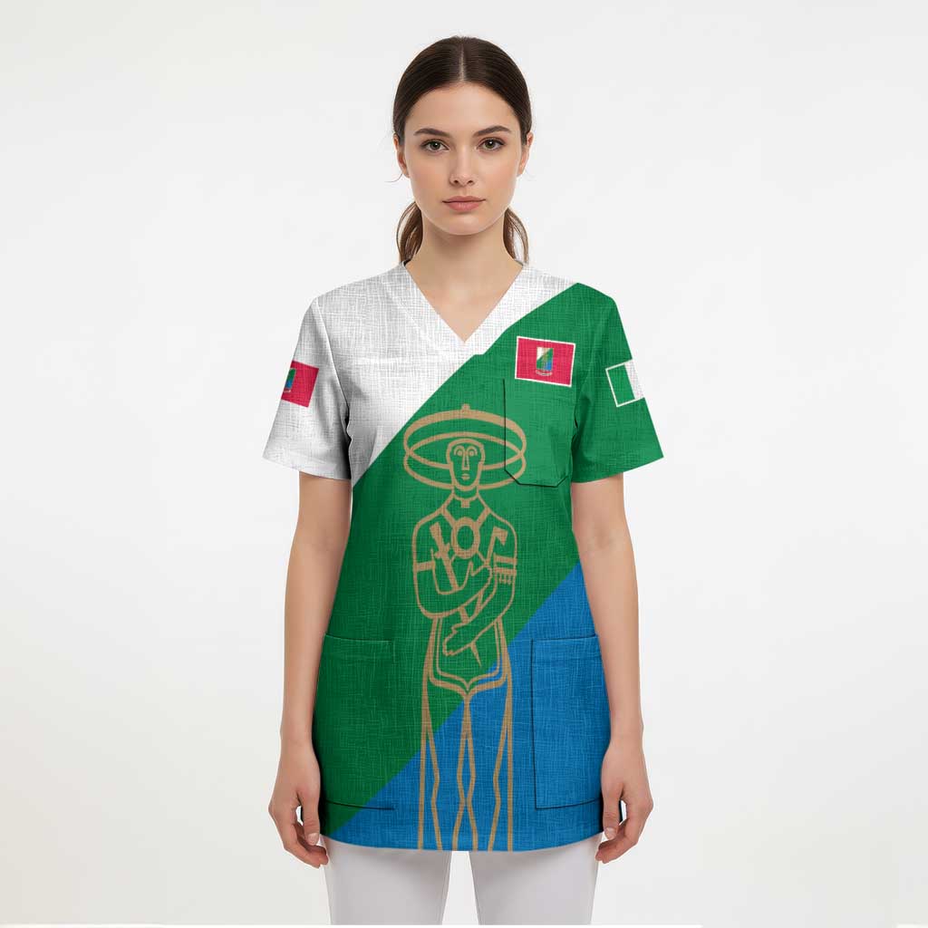 Personalized Italy Abruzzo Scrub Top Inspiration Flags Style - Wonder Print Shop