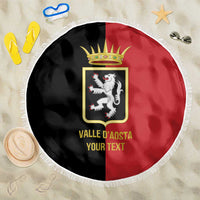 Personalized Italy Aosta Valley Beach Blanket Inspiration Flags Style
