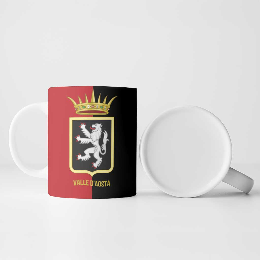 Personalized Italy Aosta Valley Ceramic Mug Inspiration Flags Style - Wonder Print Shop