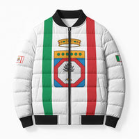 Personalized Italy Apulia Bomber Puffer Jacket Inspiration Flags Style - Wonder Print Shop