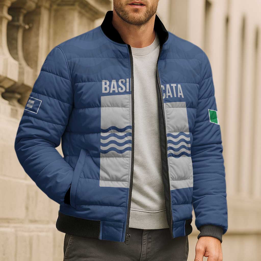 Personalized Italy Basilicata Bomber Puffer Jacket Inspiration Flags Style - Wonder Print Shop