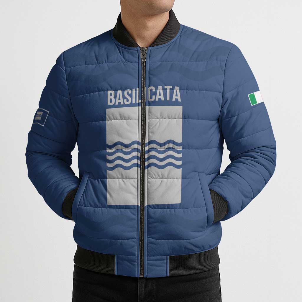 Personalized Italy Basilicata Bomber Puffer Jacket Inspiration Flags Style - Wonder Print Shop