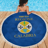 Personalized Italy Calabria Beach Blanket Inspiration Flags Style
