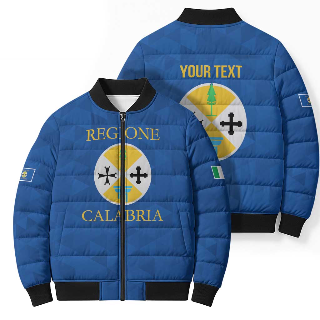 Personalized Italy Calabria Bomber Puffer Jacket Inspiration Flags Style - Wonder Print Shop