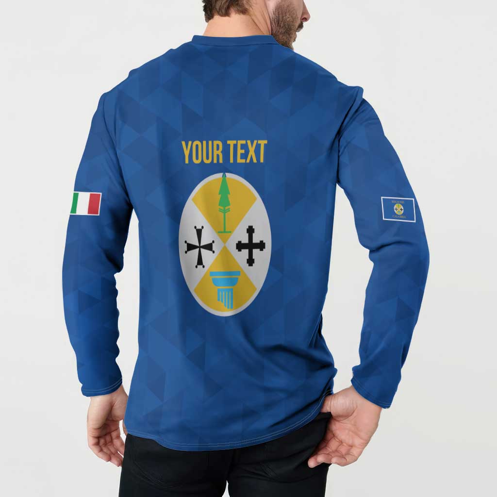 Personalized Italy Calabria Button Sweatshirt Inspiration Flags Style