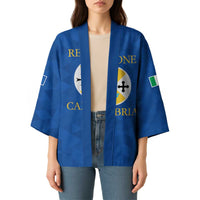 Personalized Italy Calabria Kimono Inspiration Flags Style - Wonder Print Shop