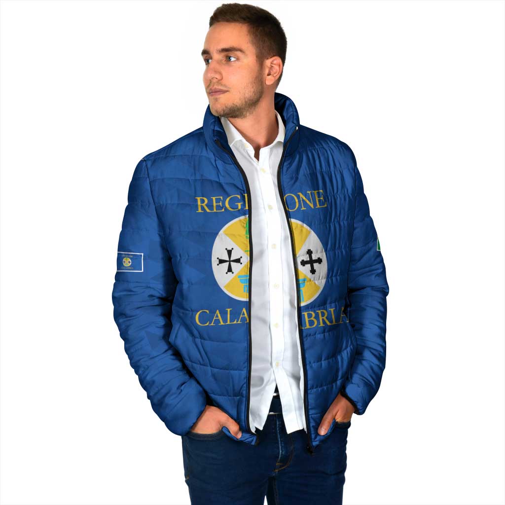 Personalized Italy Calabria Padded Jacket Inspiration Flags Style - Wonder Print Shop