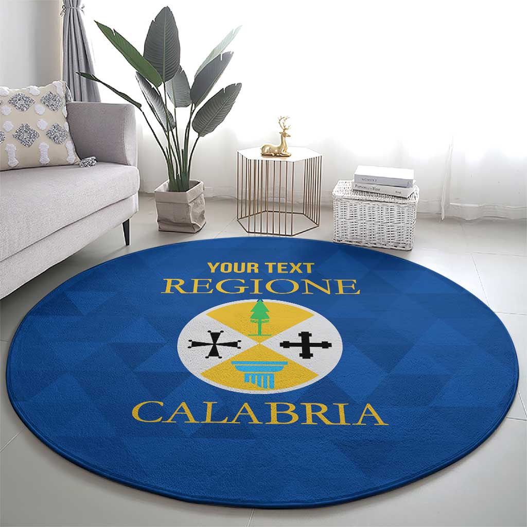 Personalized Italy Calabria Round Carpet Inspiration Flags Style