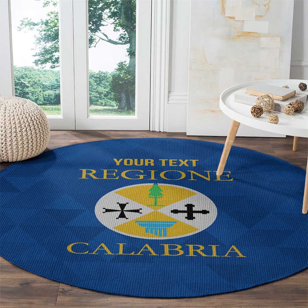 Personalized Italy Calabria Round Carpet Inspiration Flags Style