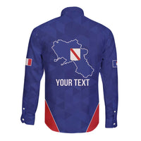 Personalized Italy Campania Long Sleeve Button Shirt Inspiration Flags Style