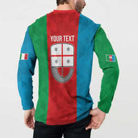 Personalized Italy Liguria Button Sweatshirt Inspiration Flags Style