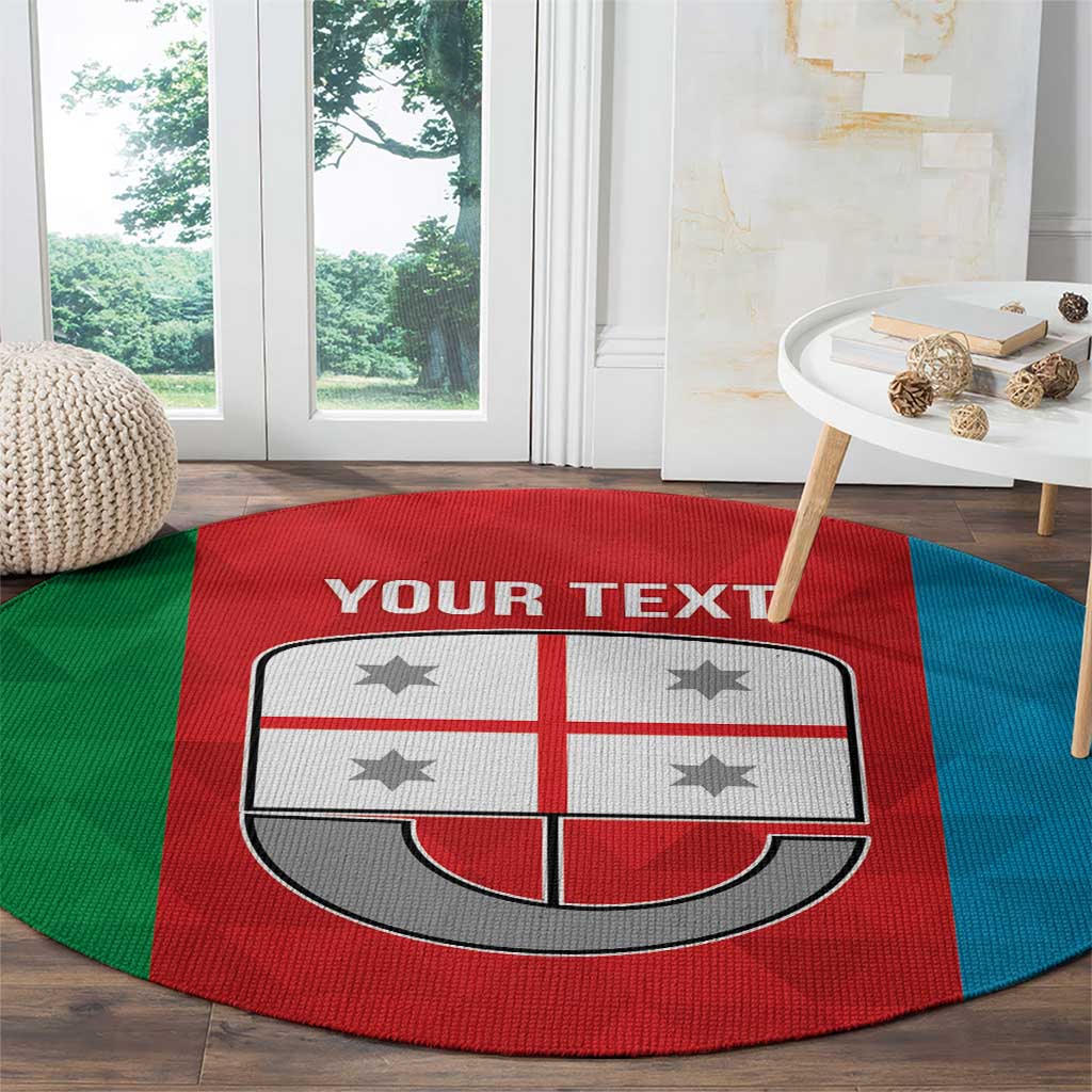 Personalized Italy Liguria Round Carpet Inspiration Flags Style