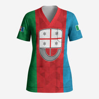 Personalized Italy Liguria Scrub Top Inspiration Flags Style - Wonder Print Shop