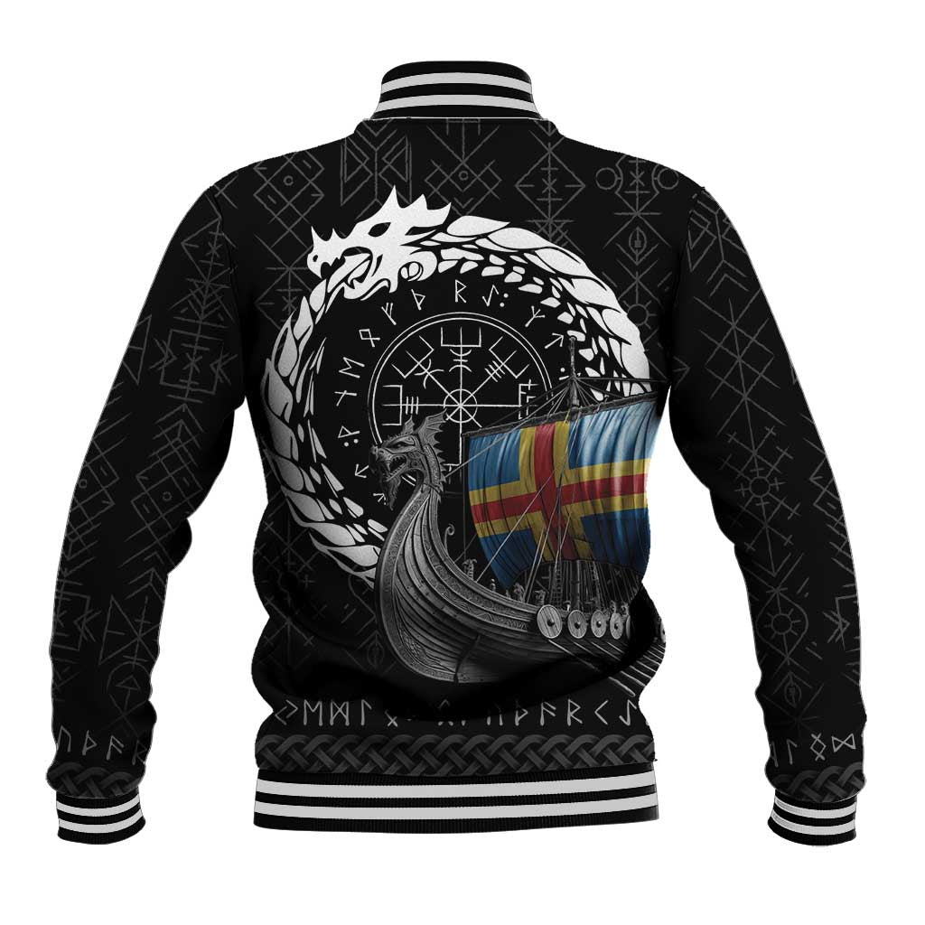 Aland Viking Drakkar Baseball Jacket Viking Blood - Wonder Print Shop