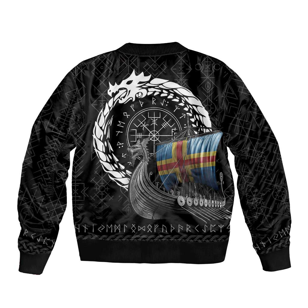 Aland Viking Drakkar Bomber Jacket Viking Blood - Wonder Print Shop