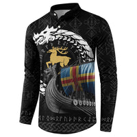 Aland Viking Drakkar Button Sweatshirt Viking Blood - Wonder Print Shop