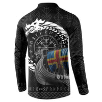 Aland Viking Drakkar Button Sweatshirt Viking Blood - Wonder Print Shop