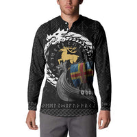 Aland Viking Drakkar Button Sweatshirt Viking Blood - Wonder Print Shop