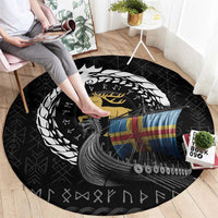 Aland Viking Drakkar Round Carpet Viking Blood - Wonder Print Shop