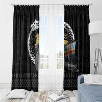 Aland Viking Drakkar Window Curtain Viking Blood - Wonder Print Shop