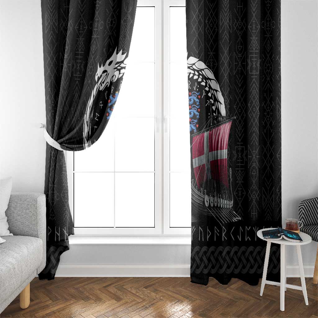 Denmark Viking Drakkar Window Curtain Viking Blood - Wonder Print Shop