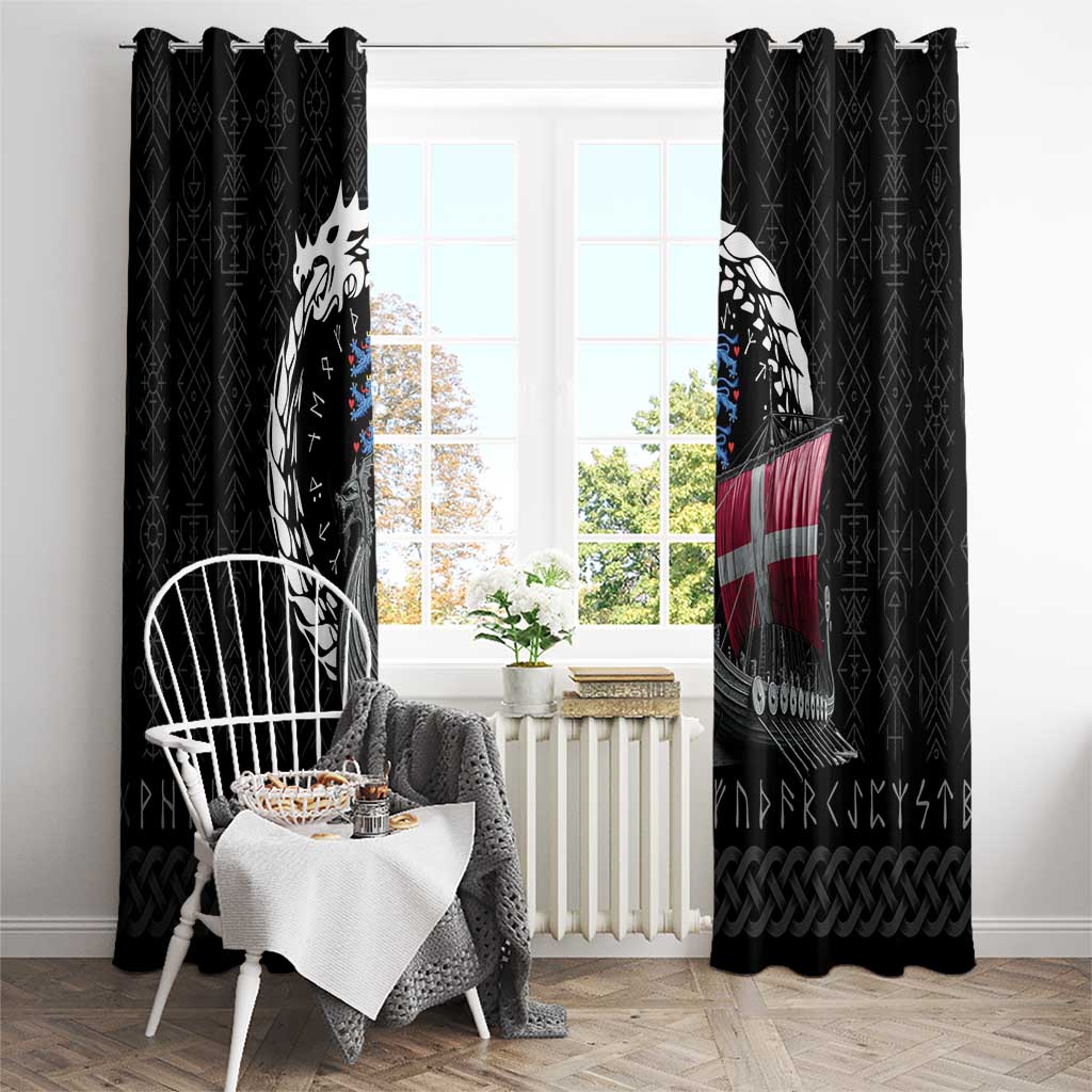 Denmark Viking Drakkar Window Curtain Viking Blood - Wonder Print Shop