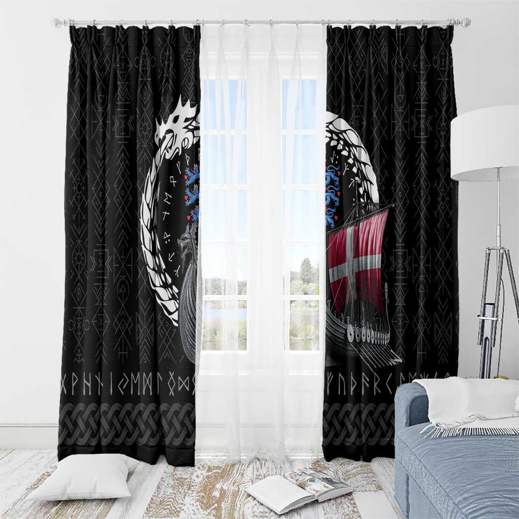 Denmark Viking Drakkar Window Curtain Viking Blood - Wonder Print Shop