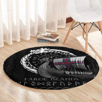 Faroe Islands Viking Drakkar Round Carpet Viking Blood - Wonder Print Shop