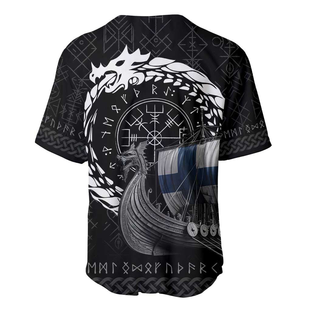 Finland Viking Drakkar Baseball Jersey Viking Blood - Wonder Print Shop