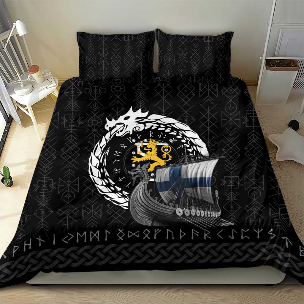 Finland Viking Drakkar Bedding Set Viking Blood - Wonder Print Shop
