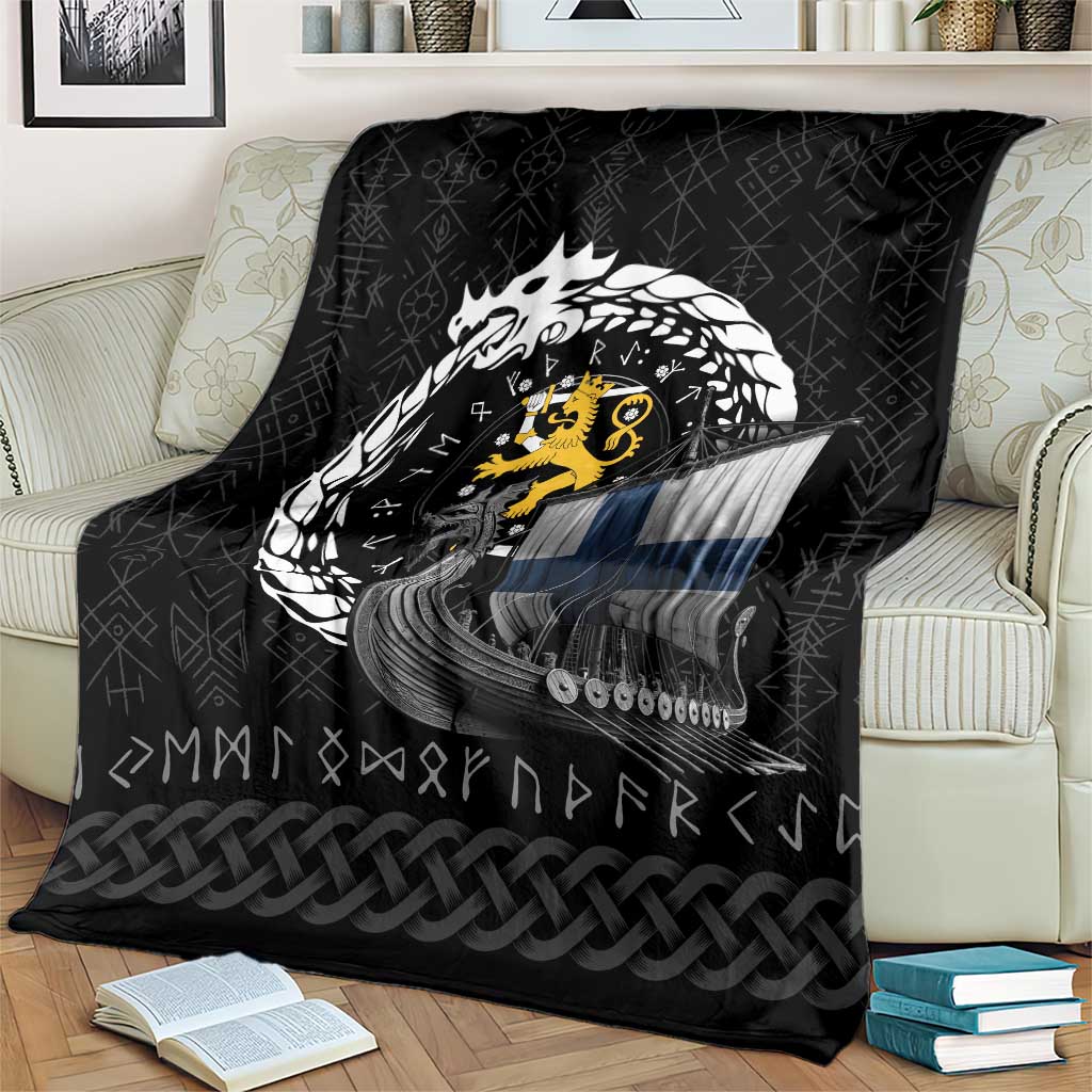 Finland Viking Drakkar Blanket Viking Blood - Wonder Print Shop