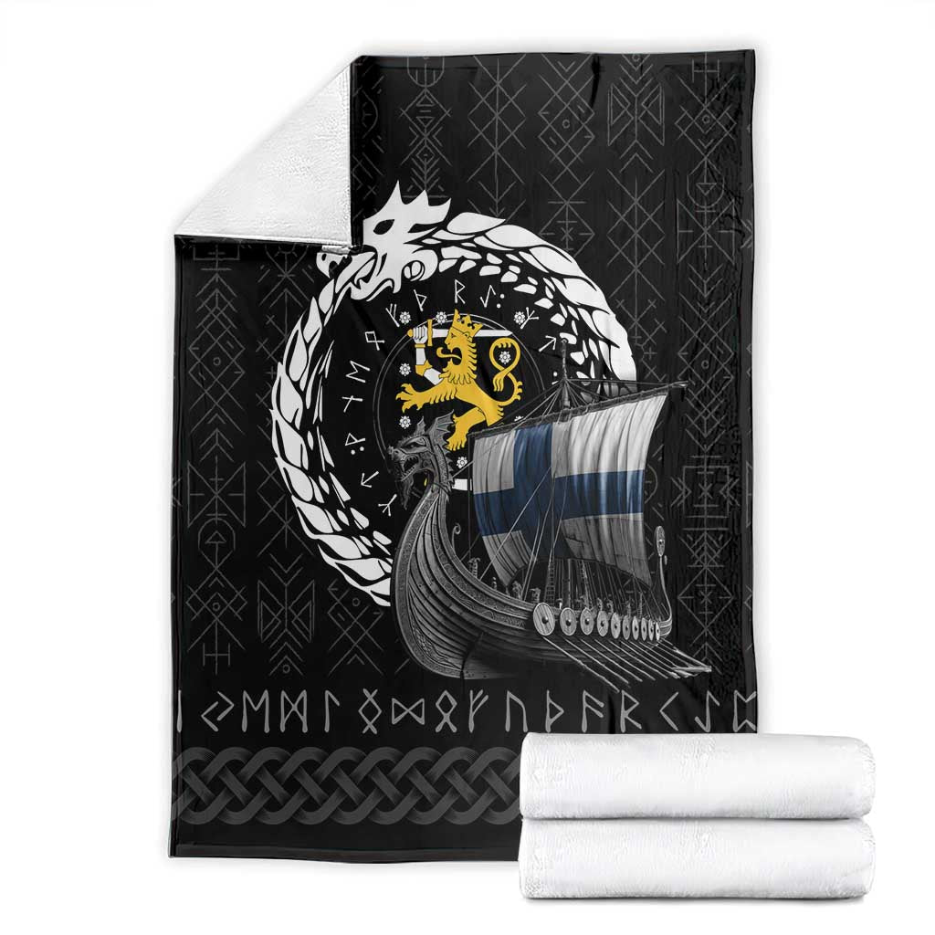 Finland Viking Drakkar Blanket Viking Blood - Wonder Print Shop