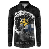 Finland Viking Drakkar Button Sweatshirt Viking Blood - Wonder Print Shop