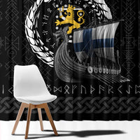 Finland Viking Drakkar Window Curtain Viking Blood - Wonder Print Shop